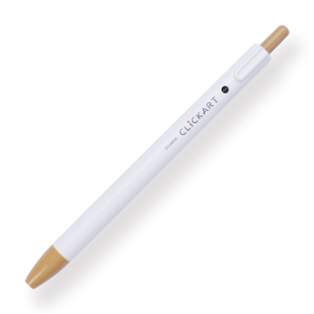 Zebra Clickart Retractable Sign Pen - 0.6 mm - Light Brown - Stationery Pal