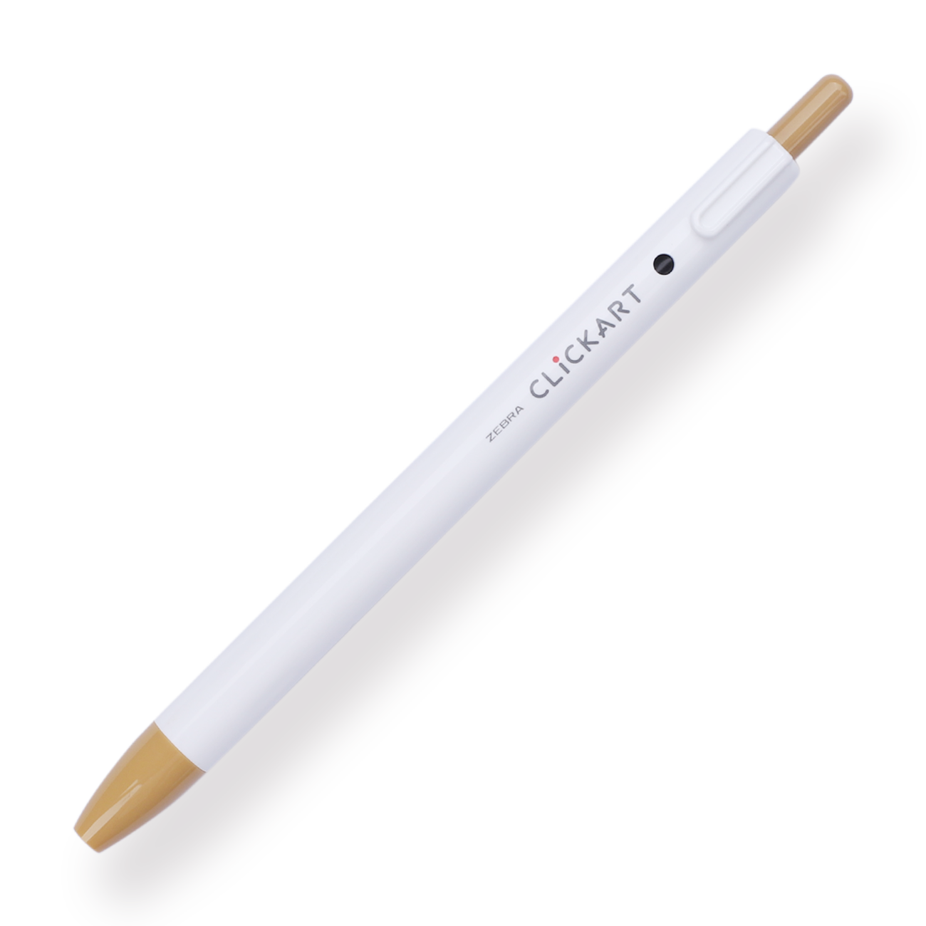 Zebra Clickart Retractable Sign Pen - 0.6 mm - Light Brown - Stationery Pal
