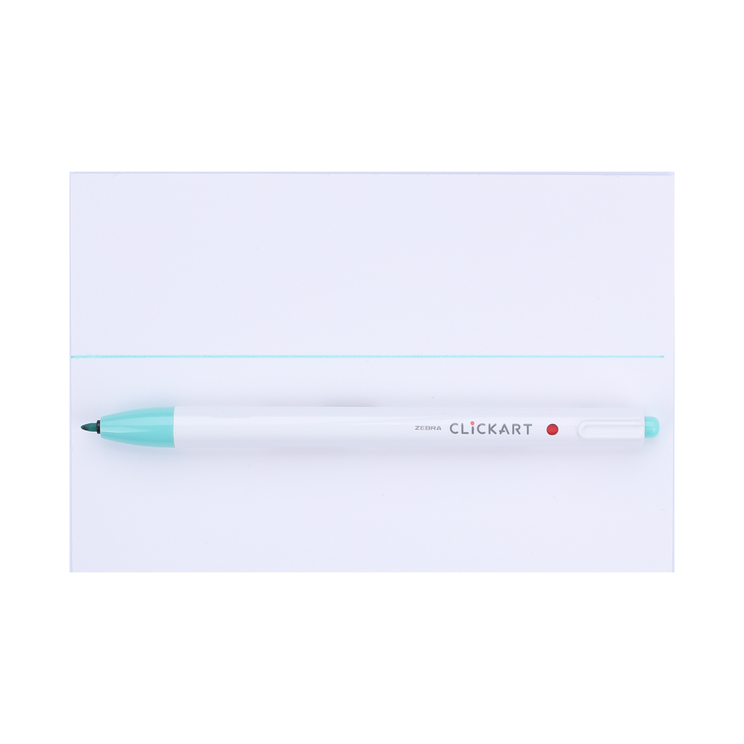 Zebra Clickart Retractable Sign Pen - 0.6 mm - Mint Green - Stationery Pal