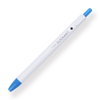 Zebra Clickart Retractable Sign Pen - 0.6 mm - Pale Blue - Stationery Pal