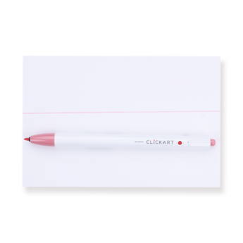 Zebra Clickart Retractable Sign Pen - 0.6 mm - Pale Rose - Stationery Pal