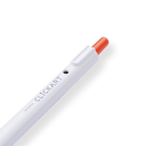 Zebra Clickart Retractable Sign Pen - 0.6 mm - Red Orange - Stationery Pal