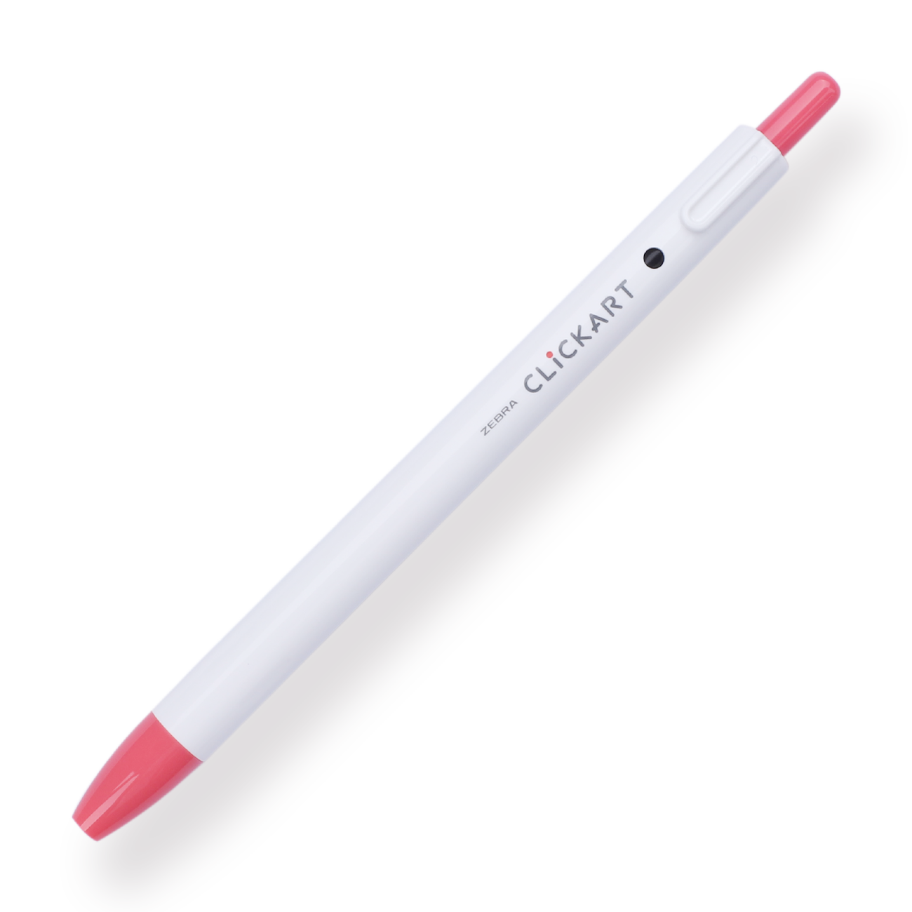 Zebra Clickart Retractable Sign Pen - 0.6 mm - Salmon Pink - Stationery Pal