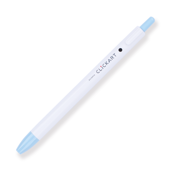 Zebra Clickart Retractable Sign Pen - 0.6 mm - Soda Blue - Stationery Pal