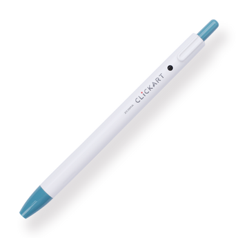 Zebra Clickart Retractable Sign Pen - 0.6 mm - Turquoise Blue - Stationery Pal