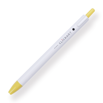 Zebra Clickart Retractable Sign Pen - 0.6 mm - Yellow - Stationery Pal