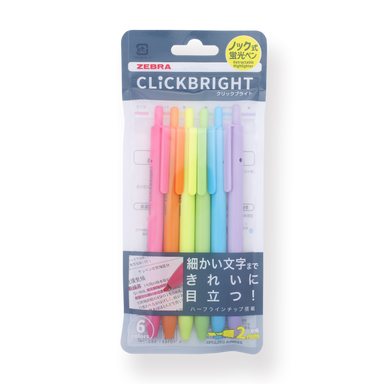  Just stationery Scented Mini Highlighter (Pack of 6) 4072,  Purple, Blue, Green, Yellow, Orange and Pink. : Office Products