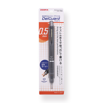 Zebra DelGuard Mechanical Pencil - 0.5 mm - Honeycomb Black Body - Stationery Pal