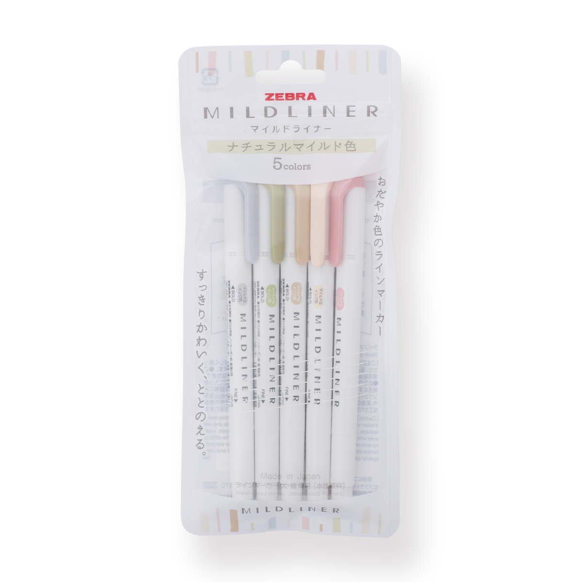 Zebra Mildliner 5 Color Set Highlighter Pens (2022 New Colors) - Natur –  Desk Gems
