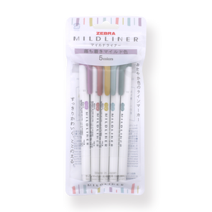 Zebra Mildliner Double-Sided Highlighter - 2025 Calm Mild Colors New Set - Stationery Pal