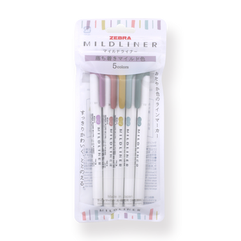 Zebra Mildliner Double-Sided Highlighter - 2025 Calm Mild Colors New Set - Stationery Pal