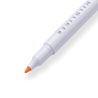 Zebra Mildliner Double-Sided Highlighter - Fine / Bold - Mild Honey Orange - Stationery Pal