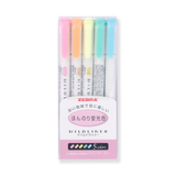 Zebra Mildliner Double-Sided Highlighter Set - Fine / Bold - Fluorescent Set - Stationery Pal