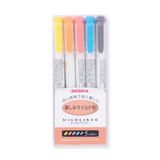 Zebra Mildliner Double-Sided Highlighter Set - Fine / Bold - Friendly Color Set - Stationery Pal