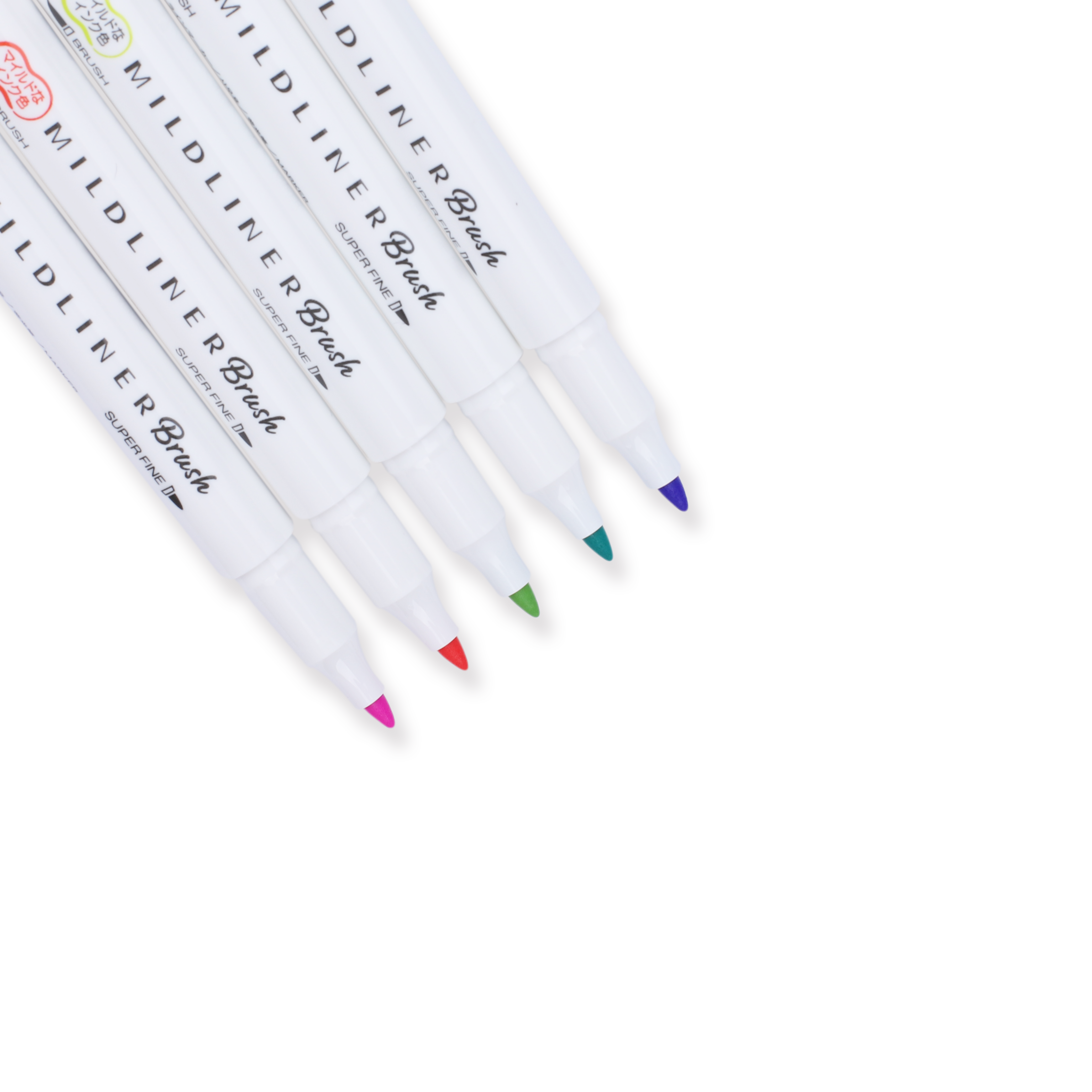 Zebra Mildliner Double Ended Brush Pen - Bright Color Set