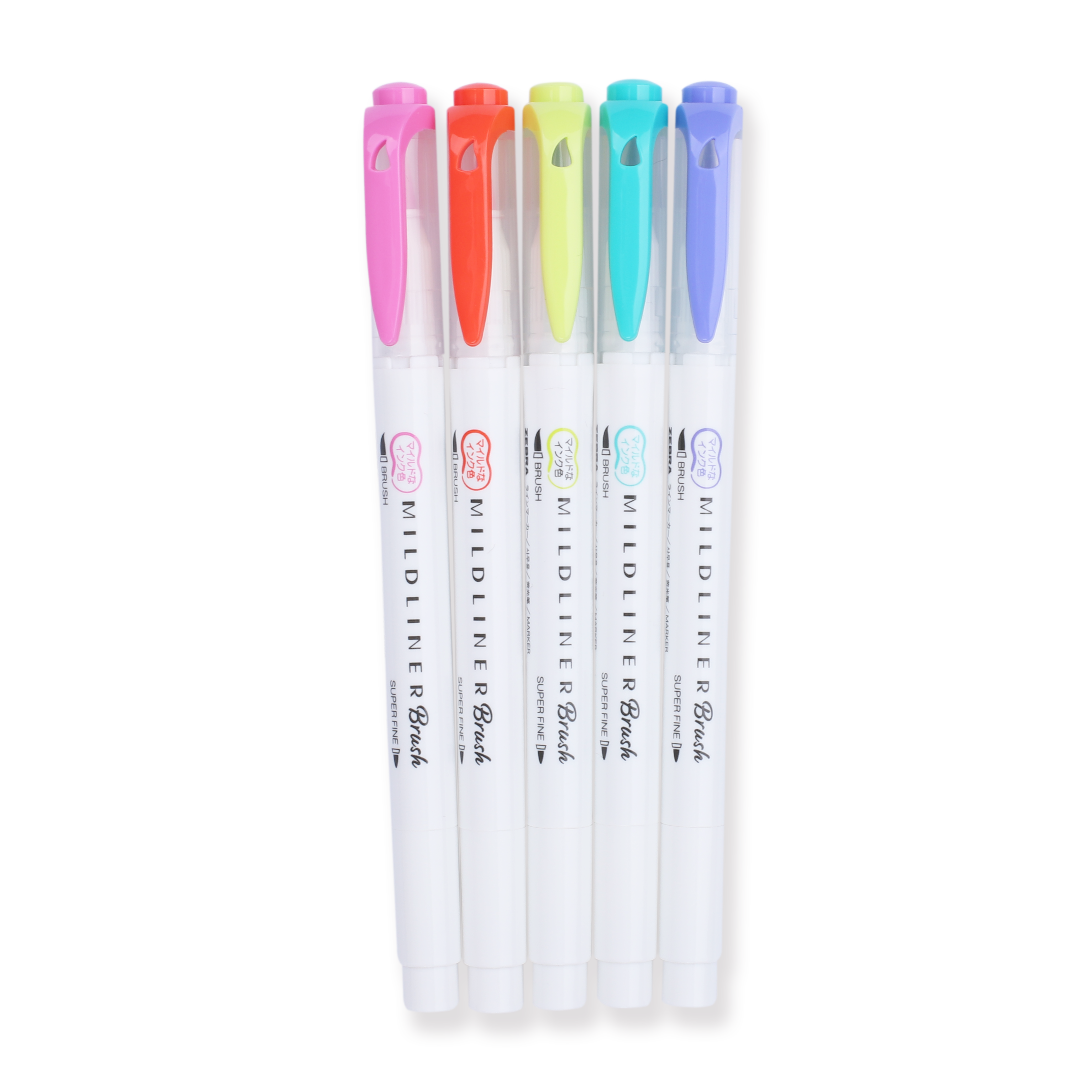 Zebra Mildliner Double Ended Brush Pen - Bright Color Set