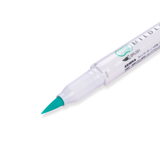 Zebra Mildliner Double Ended Brush Pen - Brush / Fine - Mild Blue Green - Stationery Pal