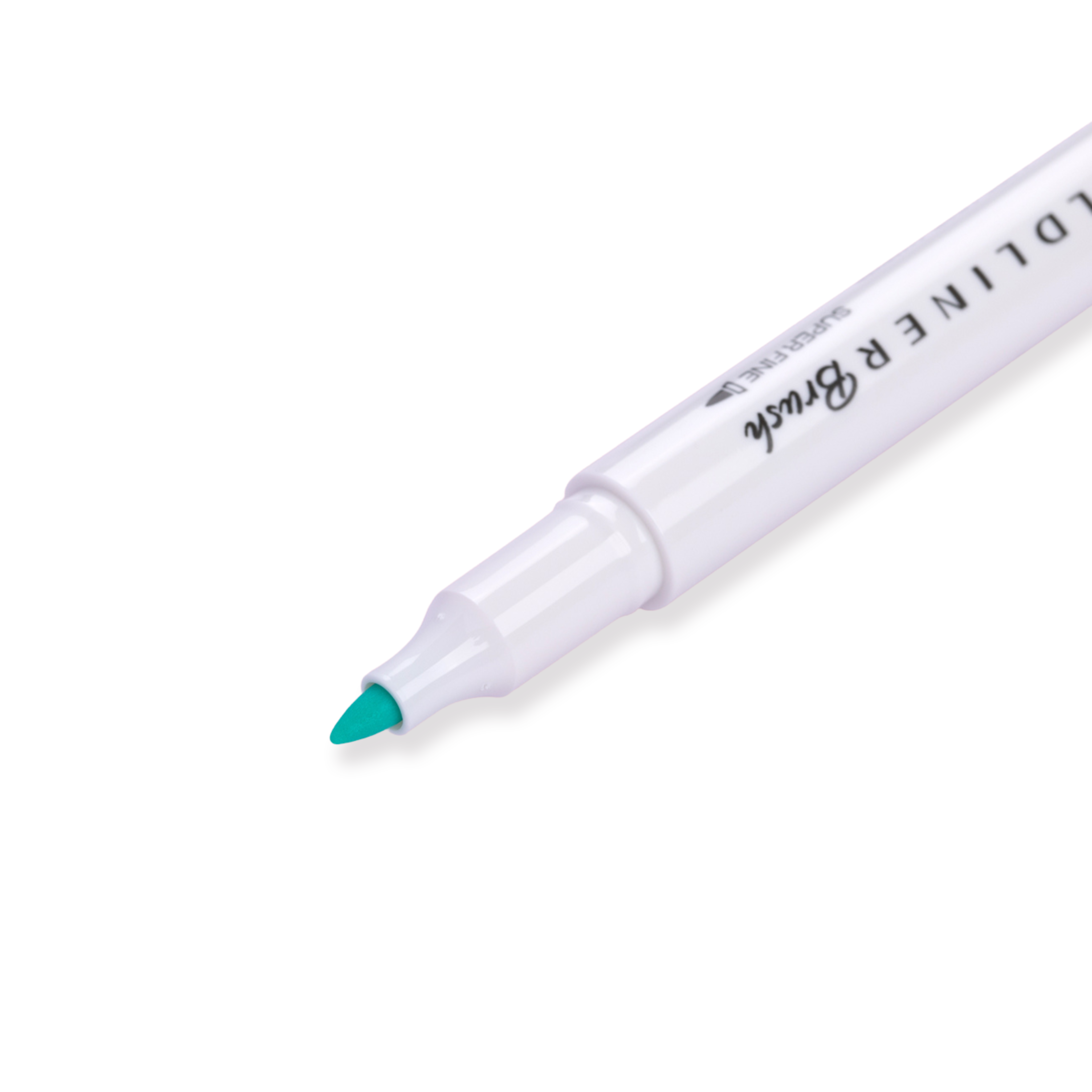 Zebra Mildliner Pinselstift mit zwei Enden, Pinsel / Fein, Mildes Blaugrün