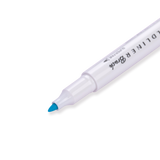 Zebra Mildliner Double Ended Brush Pen - Brush / Fine - Mild Blue - Stationery Pal