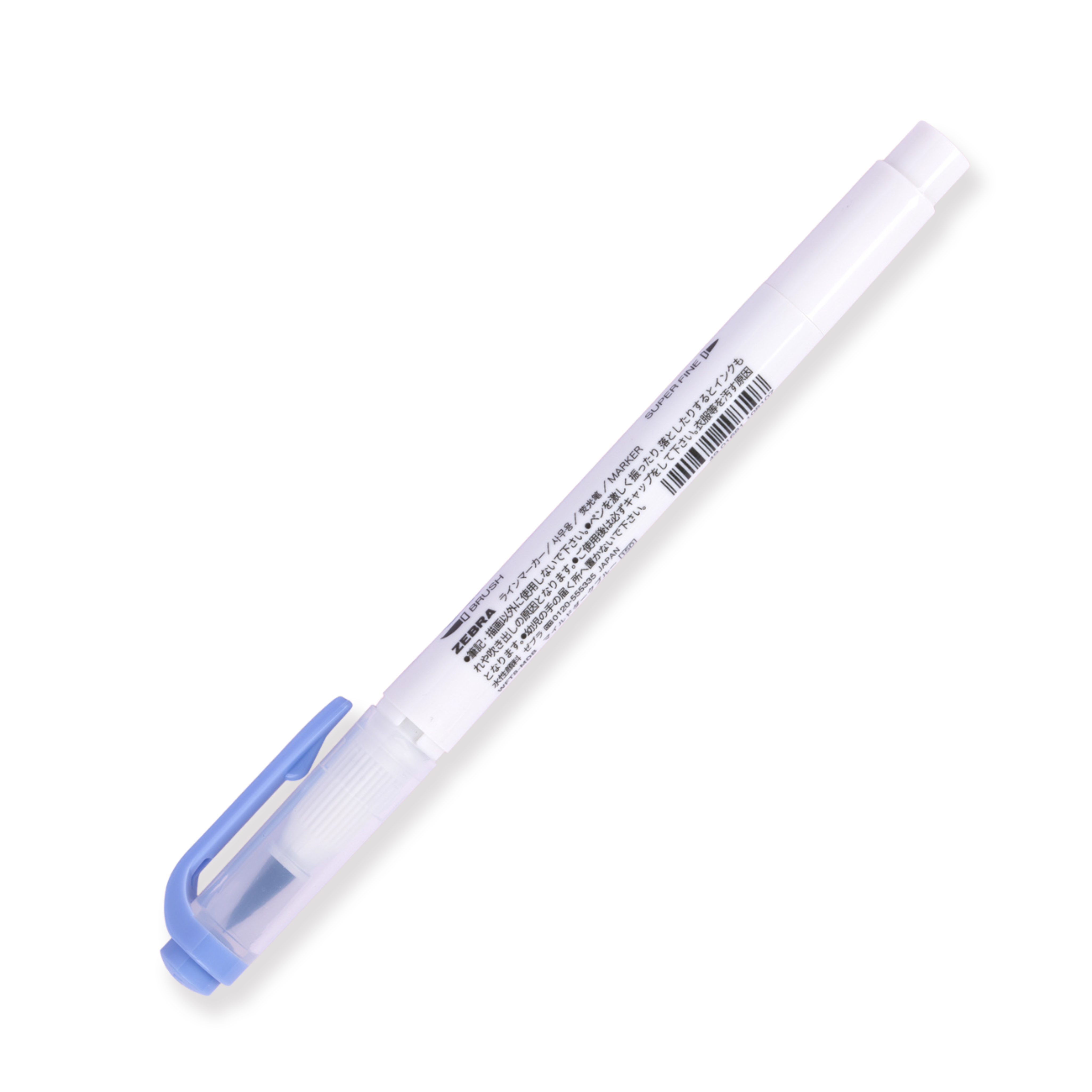 Zebra Mildliner Pinselstift mit zwei Enden – Pinsel / Fein – Mildes Dunkelblau