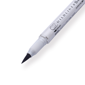 Zebra Mildliner Double Ended Brush Pen - Brush / Fine - Mild Dark Gray