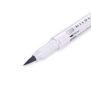 Zebra Mildliner Double Ended Brush Pen - Brush / Fine - Mild Gray - Stationery Pal