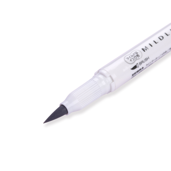 Zebra Mildliner Double Ended Brush Pen - Brush / Fine - Mild Gray - Stationery Pal