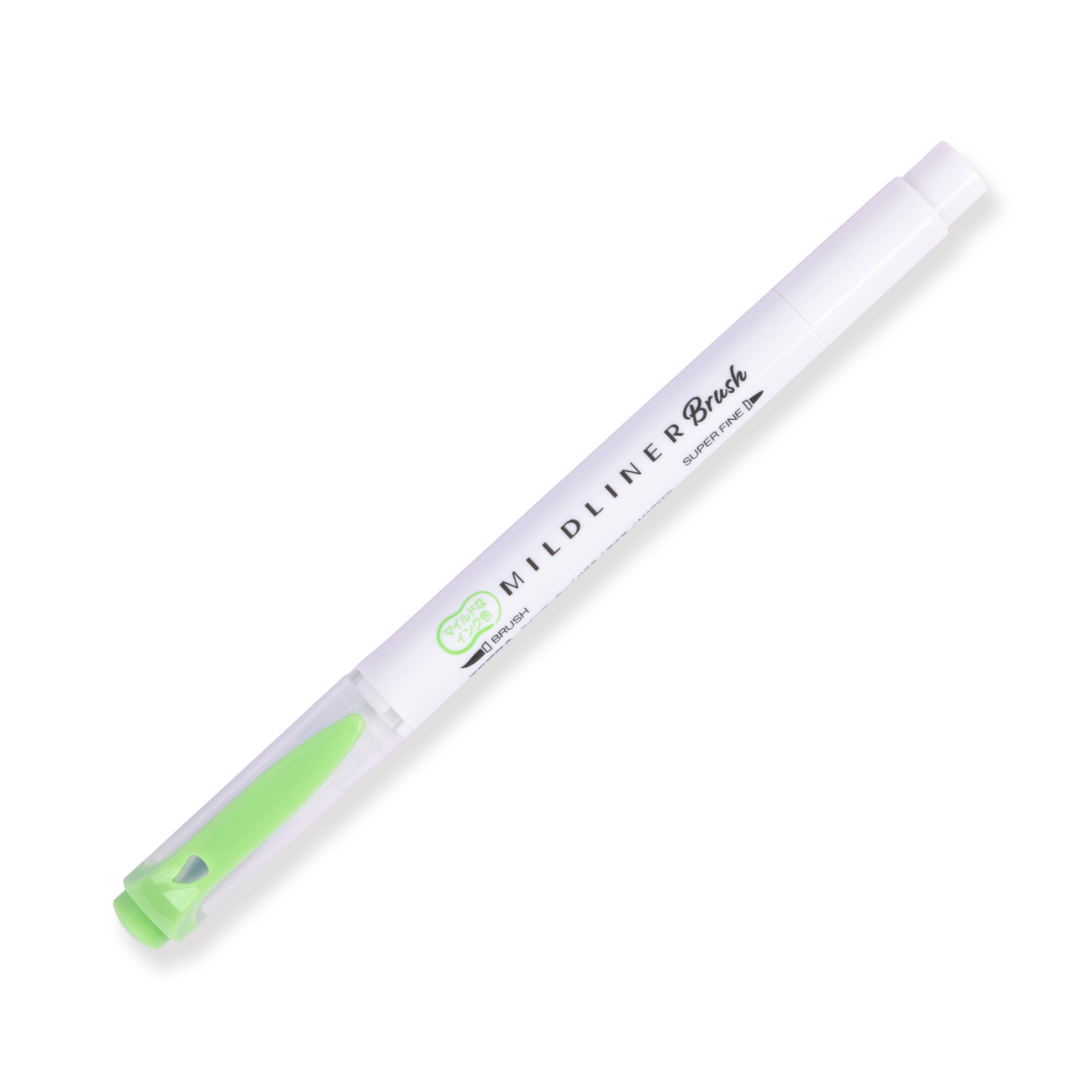 Zebra Mildliner Pinselstift mit zwei Enden – Pinsel / Fein – Mildes Grün