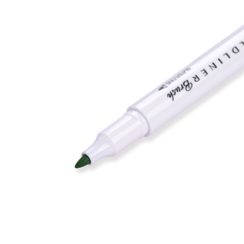 Zebra Mildliner Double Ended Brush Pen - Brush / Fine - Mild Green - Stationery Pal