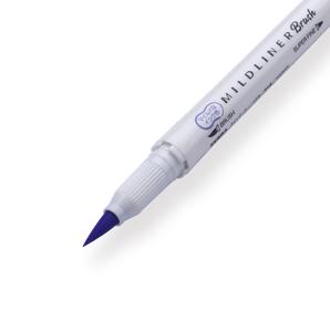 Zebra Mildliner Double Ended Brush Pen - Brush / Fine - Mild Lavender