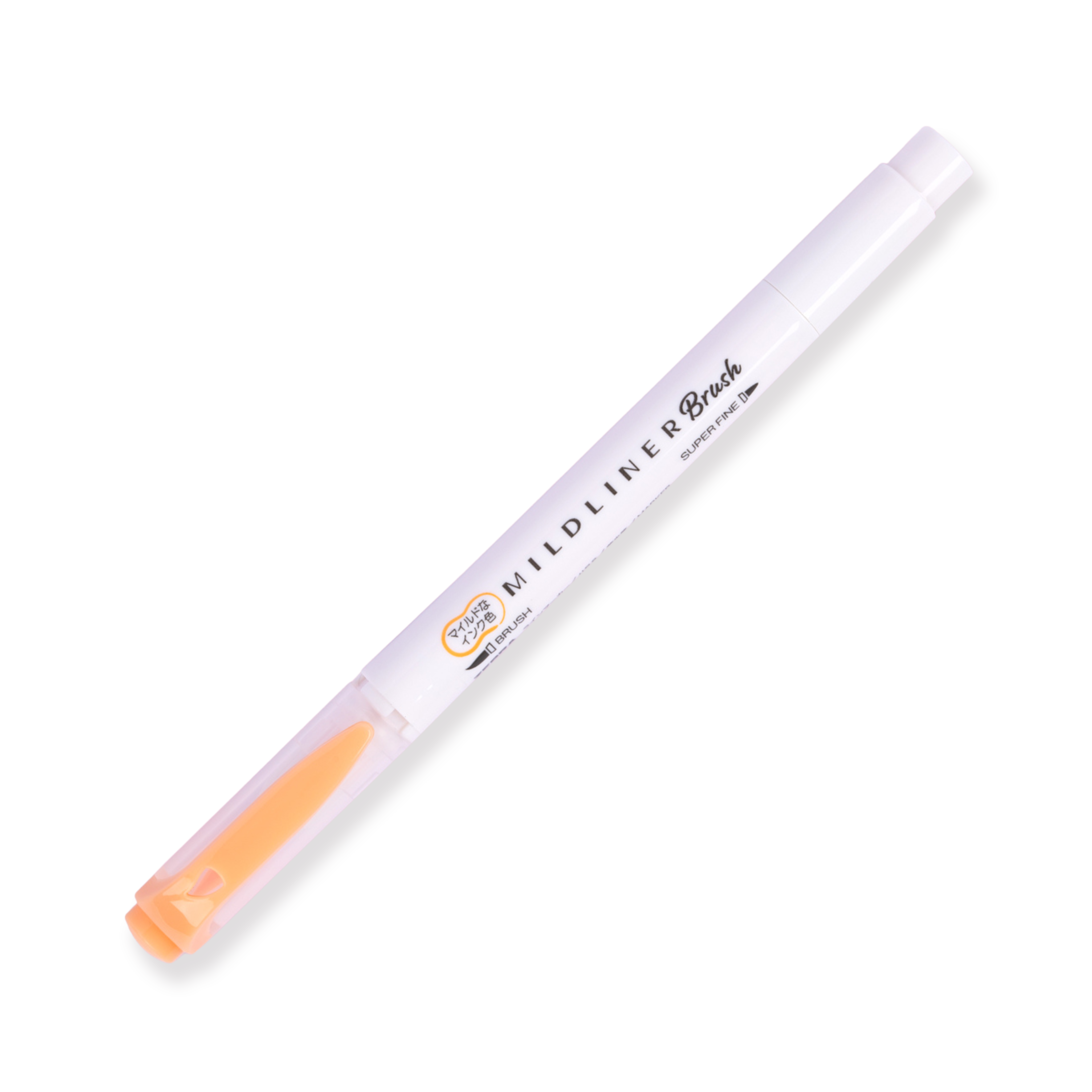 Zebra Mildliner Pinselstift mit zwei Enden – Pinsel / Fein – Mildes Orange
