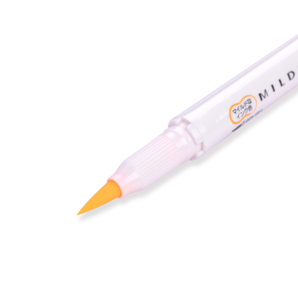 Zebra Mildliner Double Ended Brush Pen - Brush / Fine - Mild Orange - Stationery Pal