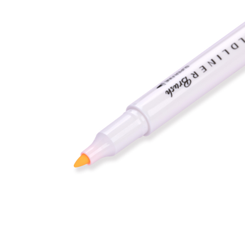 Zebra Mildliner Double Ended Brush Pen - Brush / Fine - Mild Orange - Stationery Pal