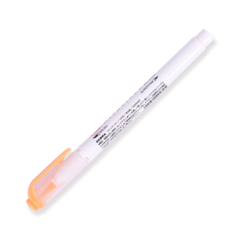 Zebra Mildliner Double Ended Brush Pen - Brush / Fine - Mild Orange - Stationery Pal