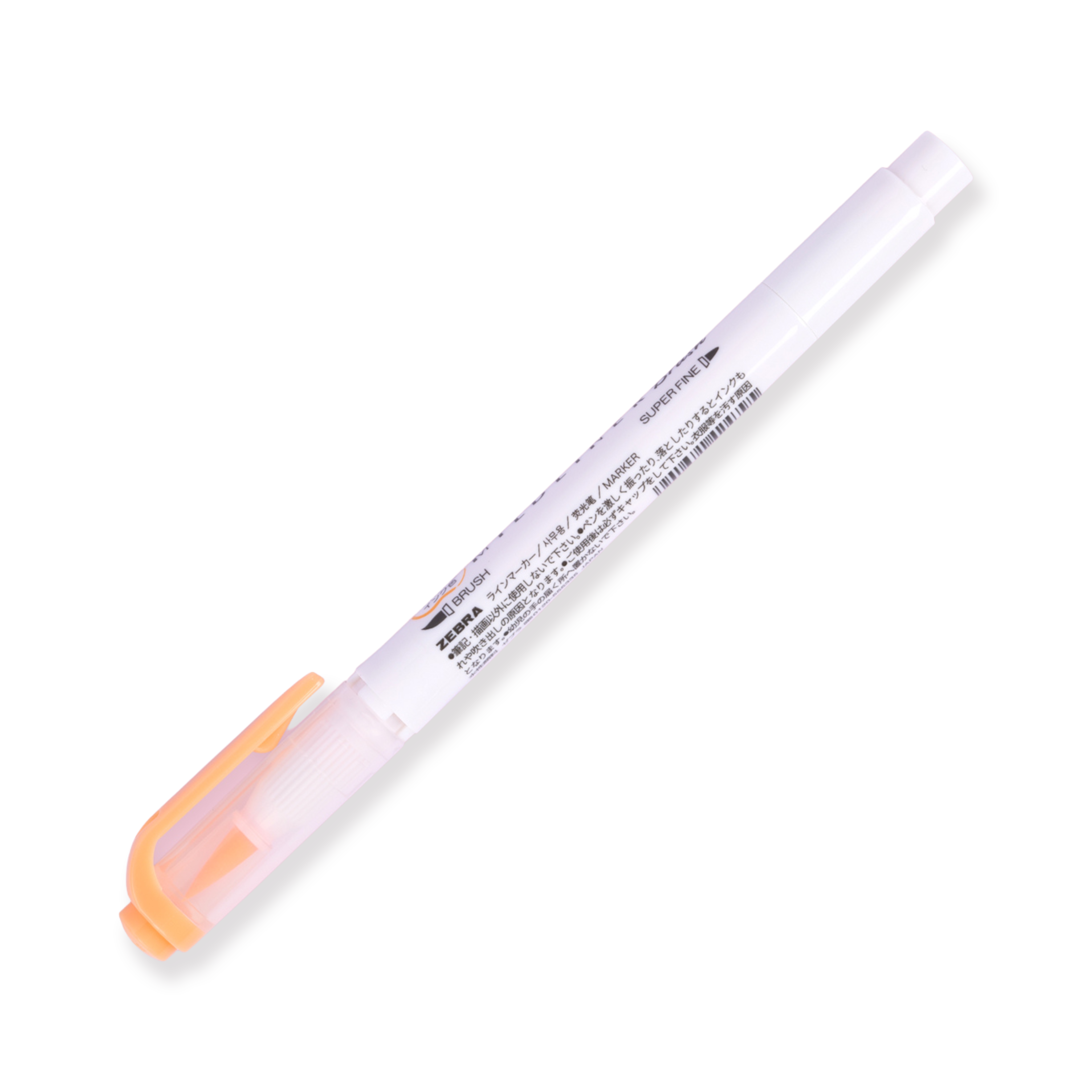 Zebra Mildliner Pinselstift mit zwei Enden – Pinsel / Fein – Mildes Orange