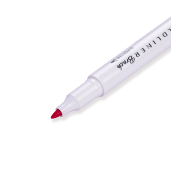 Zebra Mildliner Double Ended Brush Pen - Brush / Fine - Mild Red - Stationery Pal