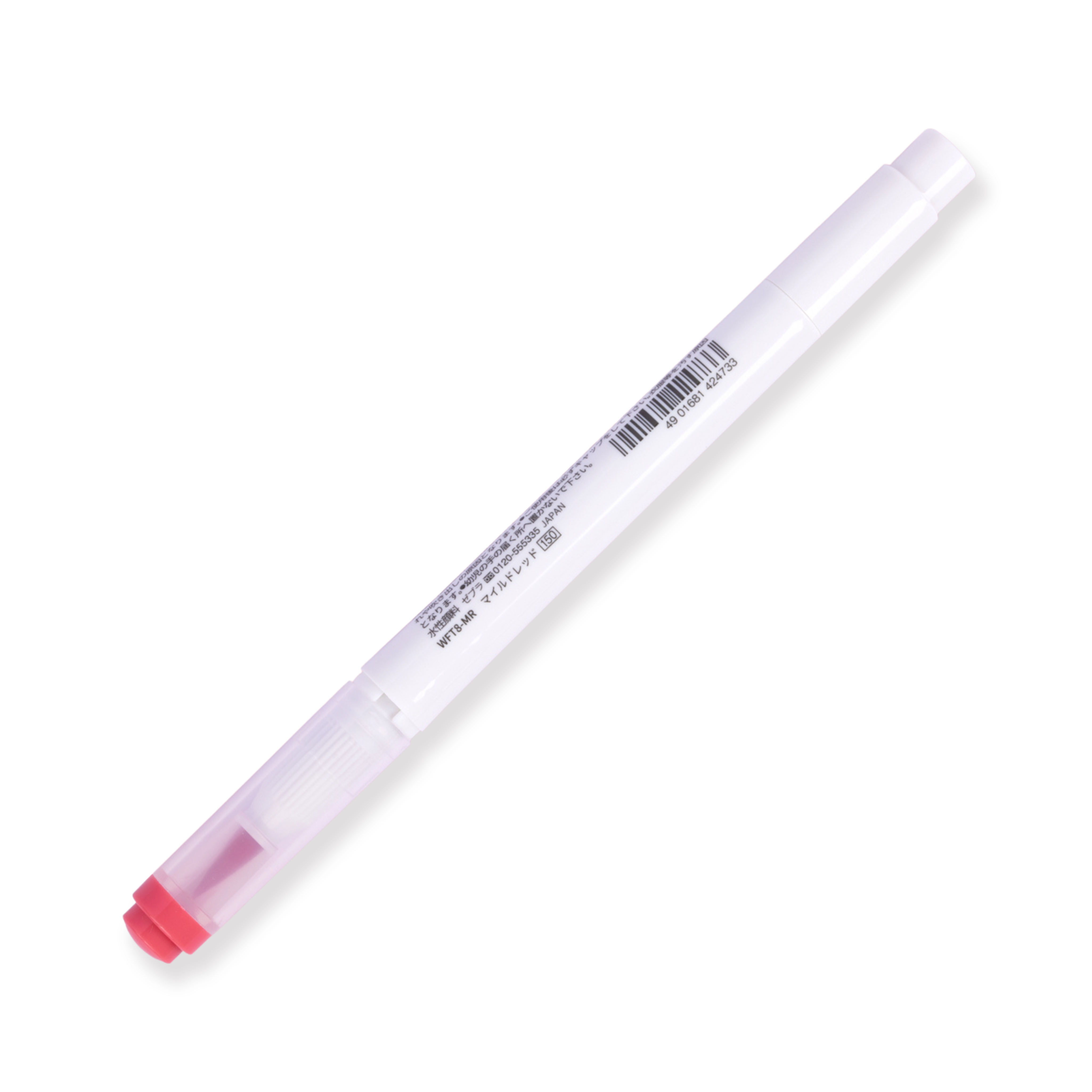 Zebra Mildliner Pinselstift mit zwei Enden – Pinsel / Fein – Mildes Rot