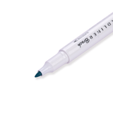 Zebra Mildliner Double Ended Brush Pen - Brush / Fine - Mild Smoke Blue - Stationery Pal