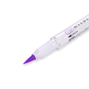 Zebra Mildliner Double Ended Brush Pen - Brush / Fine - Mild Violet - Stationery Pal