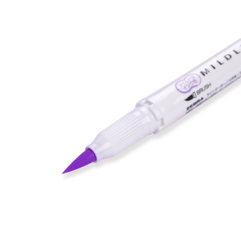 Zebra Mildliner Double Ended Brush Pen - Brush / Fine - Mild Violet - Stationery Pal