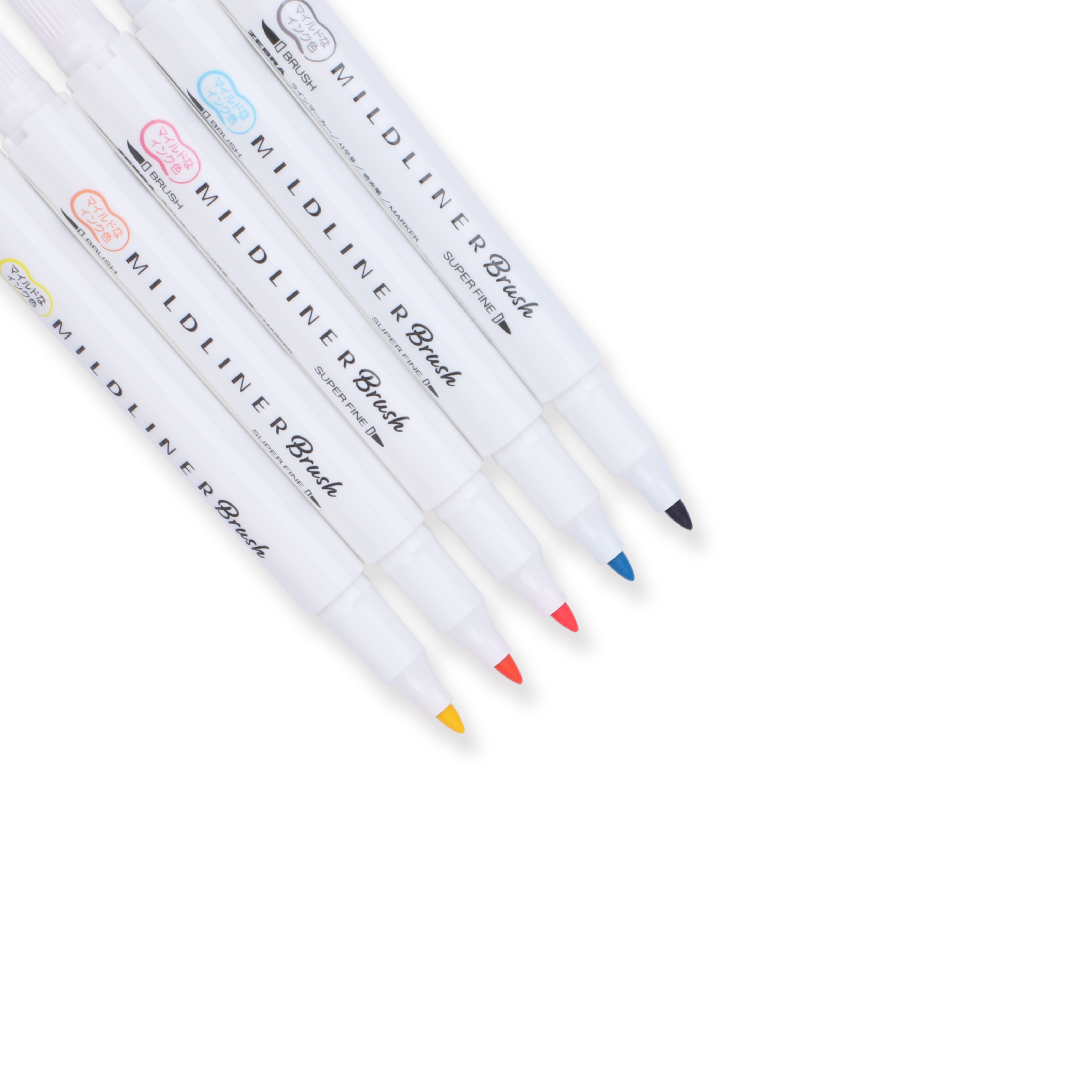 Zebra Mildliner Brush 5 Color Set – Yoseka Stationery