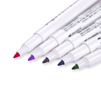 Zebra Mildliner Double Ended Brush Pen - Set of 5 - Soft Mild Set - Stationery Pal