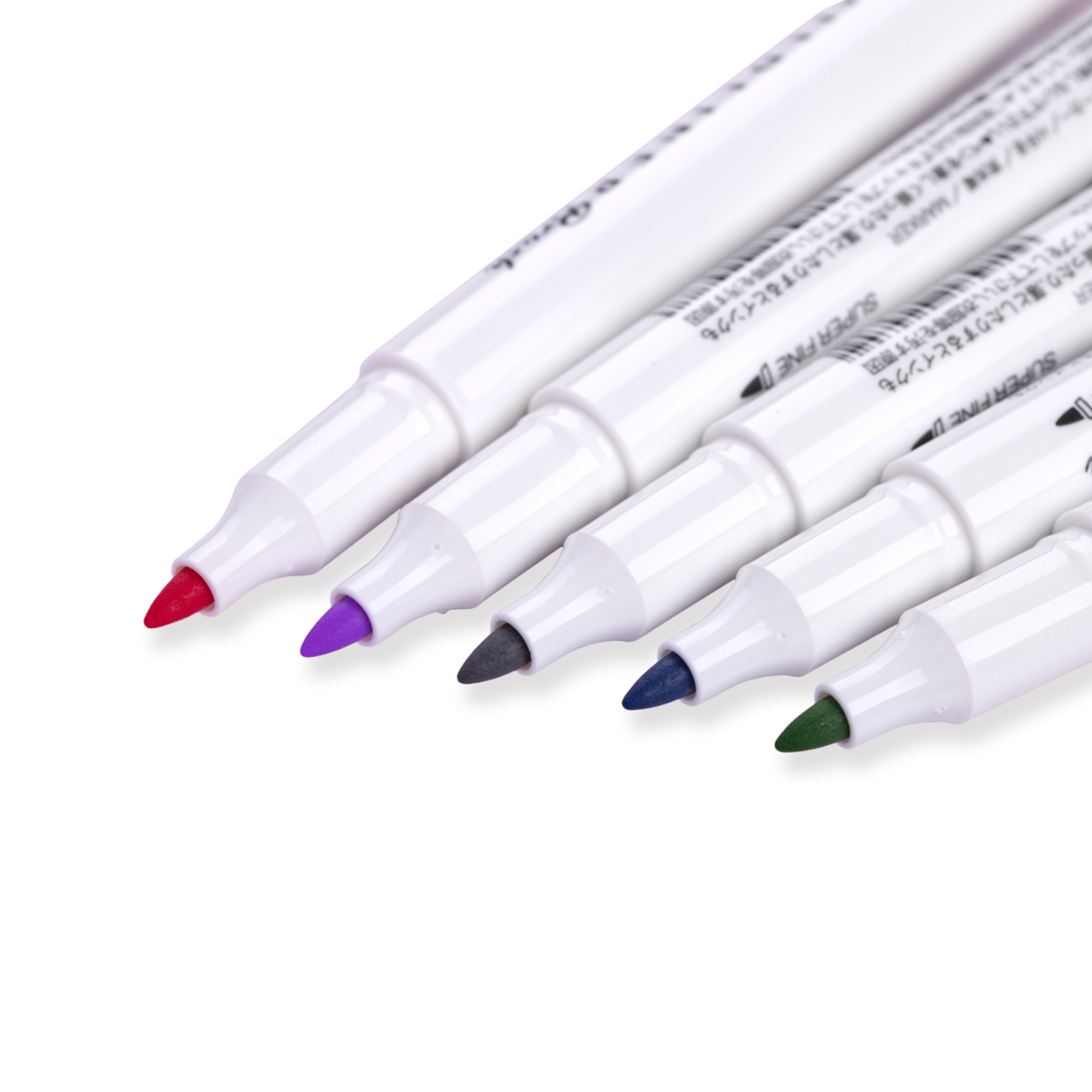 Zebra Mildliner Pinselstift mit zwei Enden, 5er-Set, Soft Mild Set