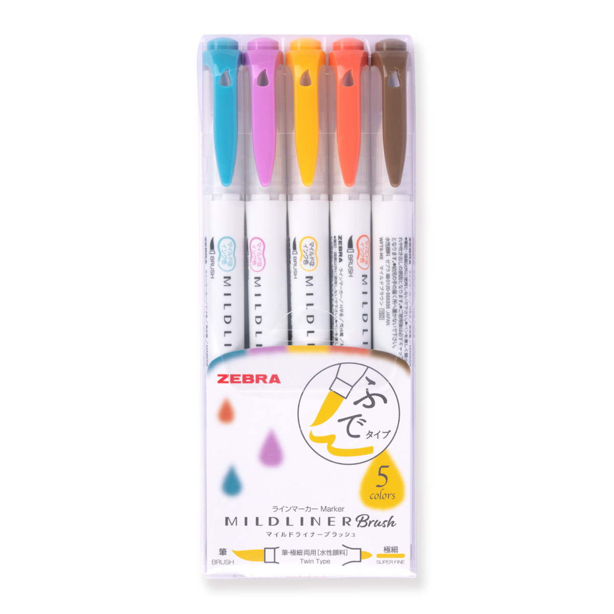 Zebra B-WFSS4 Pinselstift 10er Set - Extra Fein Für Präzises Schreiben