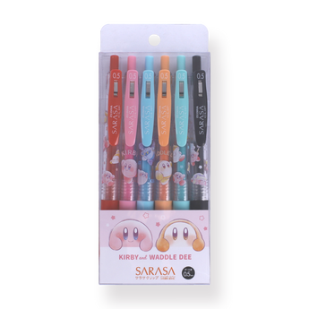 Zebra SARASA Gel Pen Set  0.5mm - Kirby & Waddle Dee - Stationery Pal