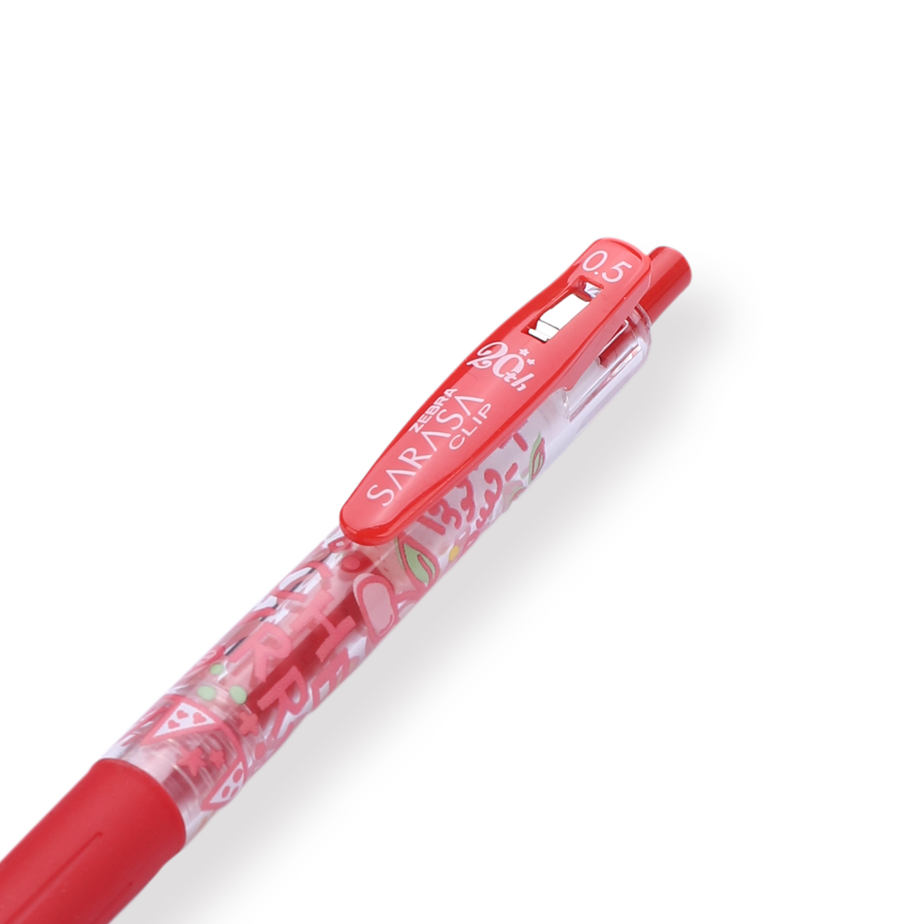 Zebra Sarasa Clip 20th Anniversary Gel Pen -  0.5 mm - Red - Stationery Pal