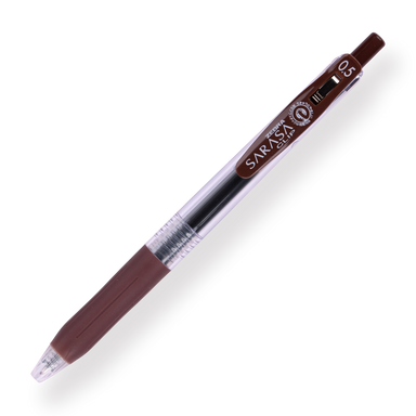 Zebra Sarasa Clip Gel Pen - 0.5 mm - Brown - Stationery Pal
