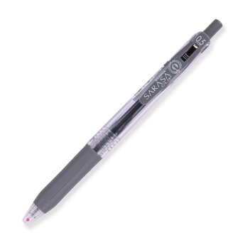 Zebra Sarasa Clip Gel Pen - 0.5 mm - Gray - Stationery Pal