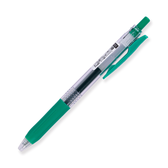 Zebra Sarasa Clip Gel Pen - 0.5 mm - Green - Stationery Pal