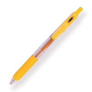 Zebra Sarasa Clip Gel Pen - 0.5 mm - Yellow - Stationery Pal